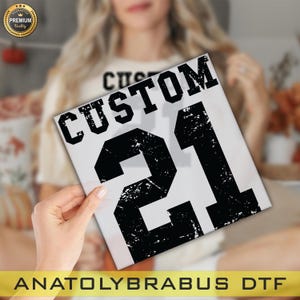 Custom Name Number DTF,Personalized name,Custom,Ready To Press Dtf Transfer, Heat Press,Ready to Press, Ready To Apply Designs,DTF Transfer