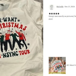 a t - shirt with the words all i want for christmas is an visiting tour