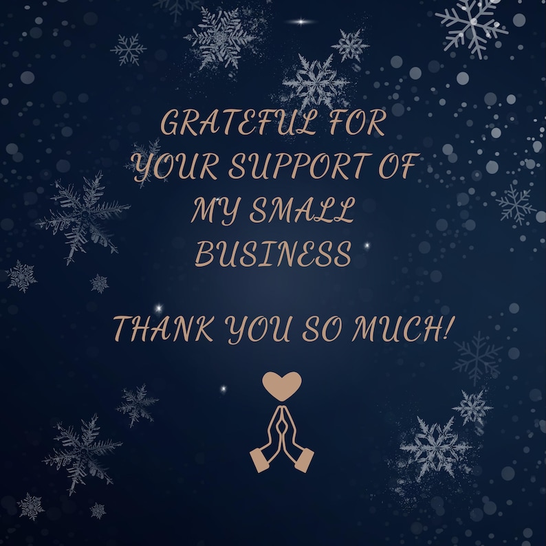 a blue background with snowflakes and a quote that says grateful for your support