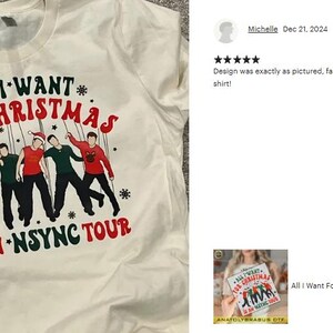 a t - shirt with the words all i want for christmas is an visiting tour