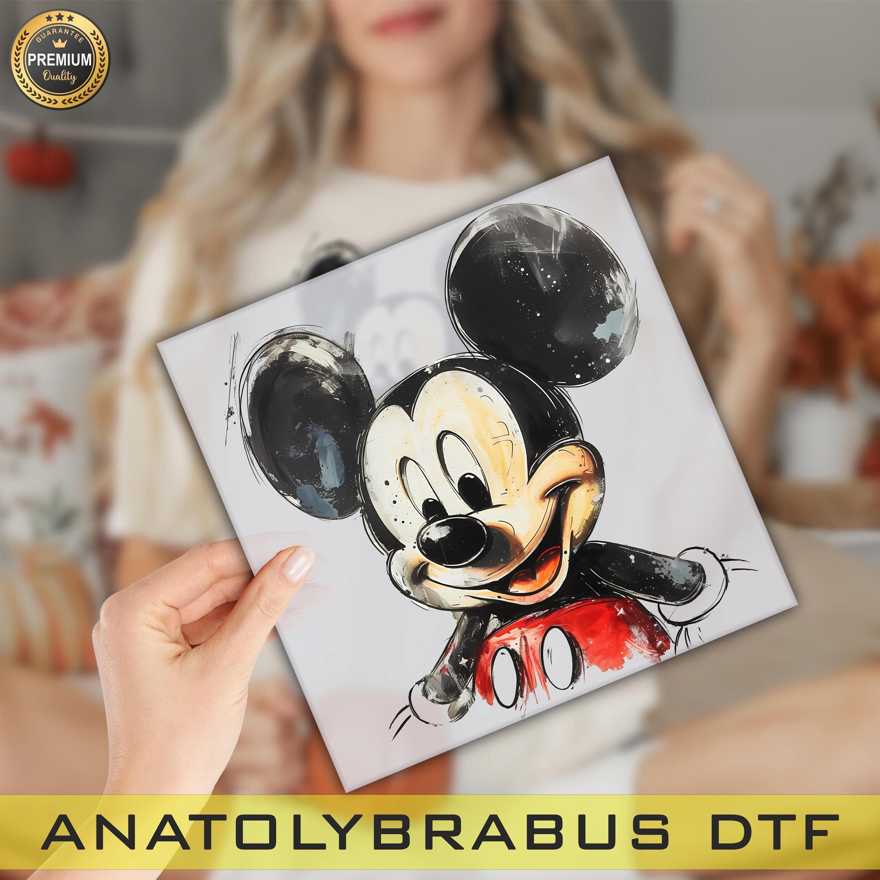 Classic Mickey Mouse Pose DTF,Mickey DTF,Ready To Press Dtf Transfer, Heat Press,Ready to Press, Ready To Apply Designs,DTF Transfer