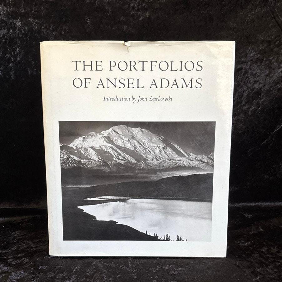 The Portfolios of Ansel Adams 1987 Vintage Nature Photography Book