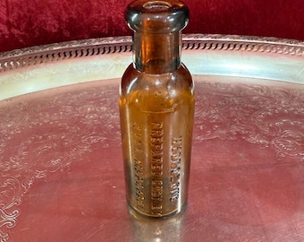 Bottiglia marrone Hydrozone vintage / Charles Marchand / inizio XX secolo