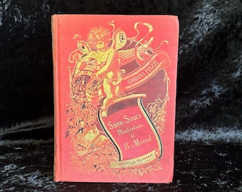 Sans-Souci von Adrienne Piazzi | um 1895 | Antiquarisches Antikes Französisches Vergoldetes Buch