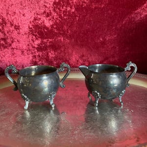 W&S Blackinton Silver Plated Cream and Sugar set | Vintage Serving Ware