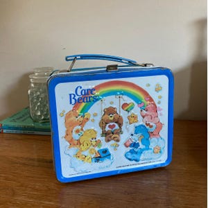 Vintage Care Bears 1983 Aladdin Metal Lunch Box