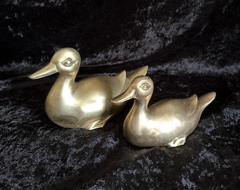 Vintage Messing Enten | Separat erhältlich | MCM Klassische Tier Statue