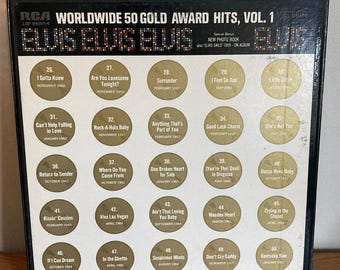 50 éxitos ganadores de premios de oro en todo el mundo, vol. 1 de Elvis Presley / 1970 / 4 discos de vinilo