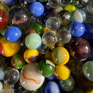 Vintage Glass Marbles | Mixed Sizes | Sold Per .5 lbs
