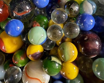 Vintage Glass Marbles | Mixed Sizes | Sold Per .5 lbs