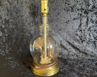 Enchanting Bluebottle Butterfly Curiosity Table Lamp | Natural History | Vintage - Tested Works