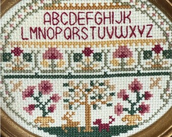 Vintage Janlynn Herbst Muster | Fertig gerahmter Kreuzstich