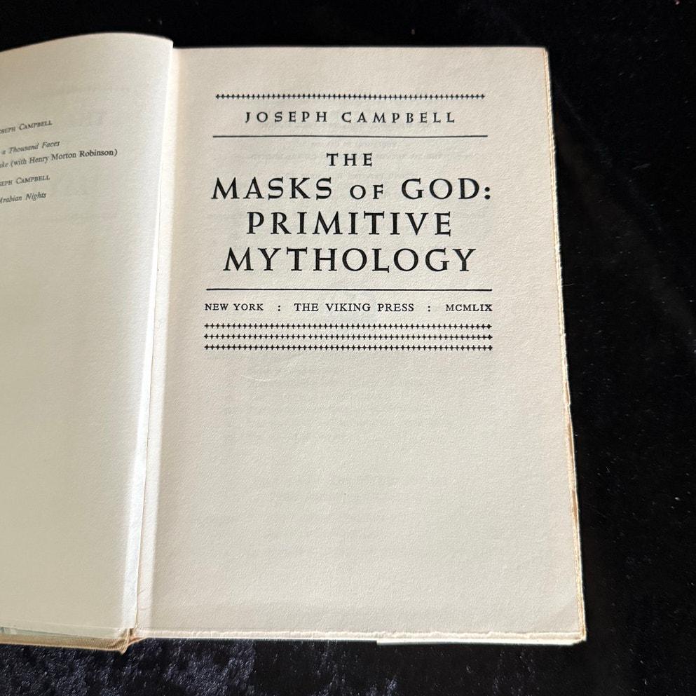 神の仮面: 原始神話 ジョセフ・キャンベル著 | 1960 | ヴィンテージ