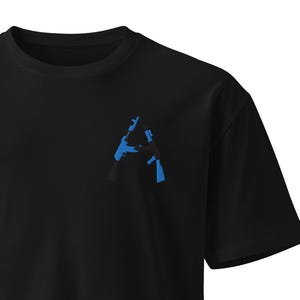 AK/AK (Aqua-Teal/Black), Unisex premium t-shirt