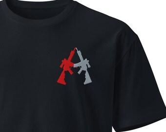 M4/M4 (Rot/Grau), Unisex Premium T-Shirt