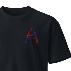 AK/AK (Red/Navy), Unisex premium t-shirt