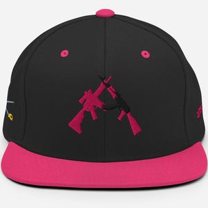 M4/AK (Flamingo/Black), Snapback Hat