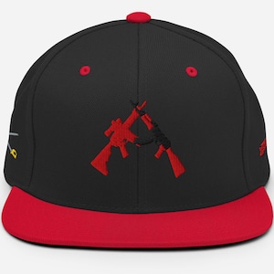 M4/AK (Red/Black), Snapback Hat