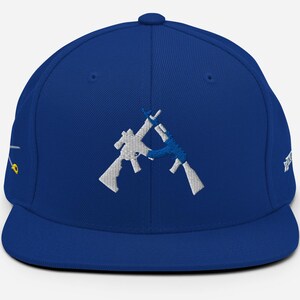 M4/AK (White/Royal), Snapback Hat