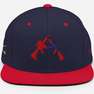 M4/AK (Red/Navy), Snapback Hat