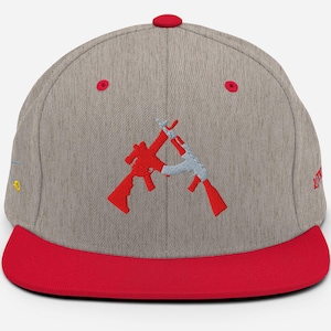 M4/AK (Red/Grey), Snapback Hat
