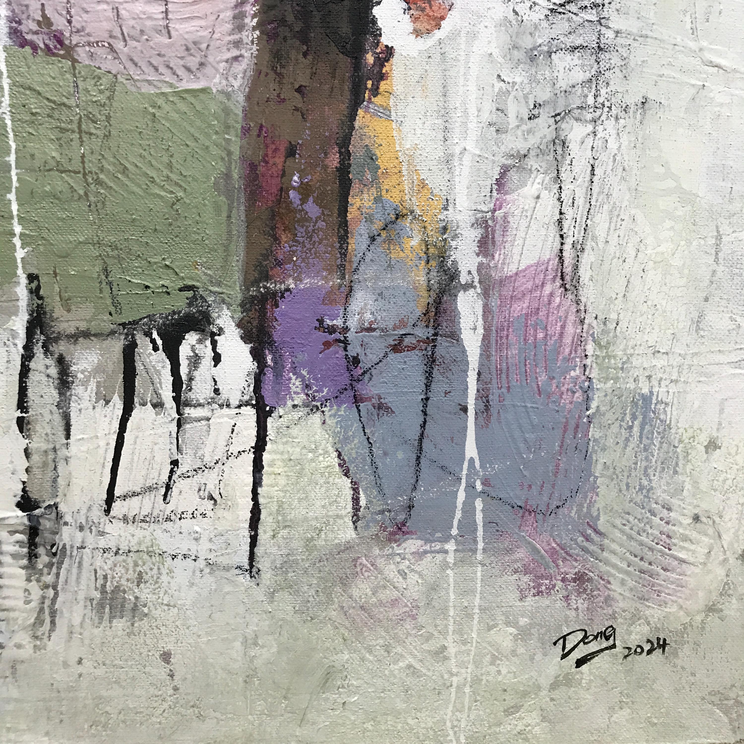 オリジナル抽象アクリル画：テクスチャード幾何学アート、24x36 - Etsy