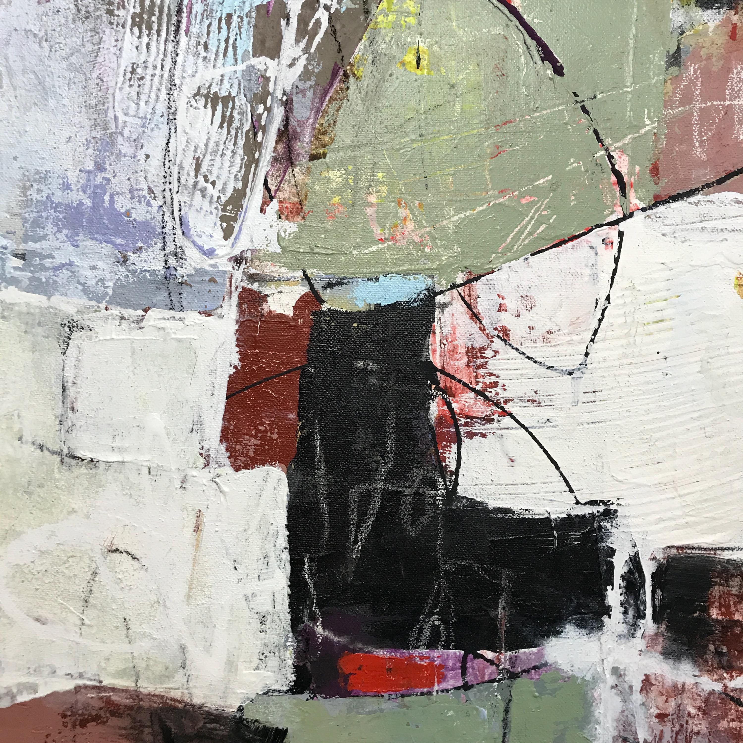 オリジナル抽象アクリル画：テクスチャード幾何学アート、24x36 - Etsy