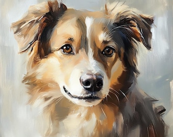 Custom Pet Portrait: Original Oil Painting on Canvas, Hand painted