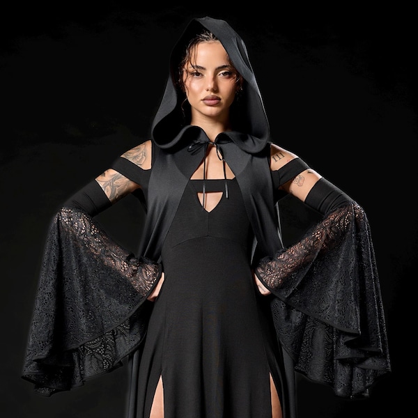 Gothic Lace Ärmel, Flare Armmanschetten, Gothic Accessoires