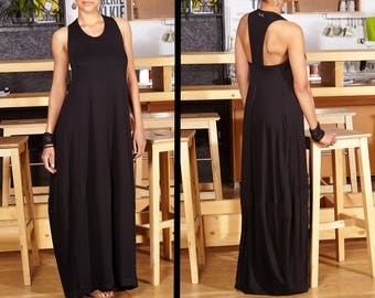 Oversized Dress, Plus Size Maxi Dress, Asymmetrical Dress, Summer Maxi Dress, Black Summer Dress, Plus Size Tunic, Sexy Plus Size Clothing