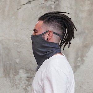 Balaclava Mask Men, Scarf Face Mask Men, Neck Gaiter Men, Winter Face Mask Men, Gray Balaclava Men, Bandana Face Mask, Neck Gaiter Ear Loops