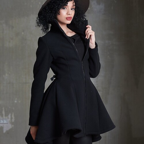 fitted wool coat womens