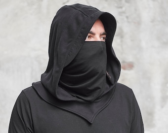 Assassin Hood, Ninja Mask, Hood Mask, Cowl Hood, Halloween Costume Men, Ninja Hood, Assassin Costume, Ninja Costume, Balaclava Men, GIZDA