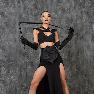 Halloween Goth Skirt, Long Witch Skirt, Sexy Vampire Halloween Skirt, High Slits Skirt, Black Gothic Skirt, Long Goth Skirt, Gothic Clothing