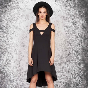 Gothic Dress, Halloween Dress, Sexy Witch Dress, Flare Sleeve Dress, Halloween Costume Woman, Summer Goth Dress, Black Lace Goth Dress GIZDA