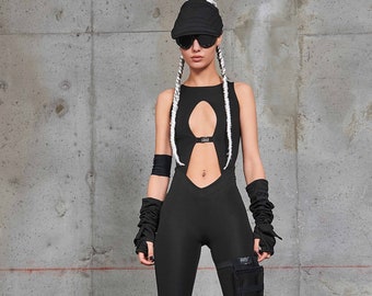 Rave Catsuit, Cyberpunk Catsuit, Ropa Cyberpunk, Ropa Rave, Festival Catsuit, Ropa de Festival, Ropa Rave, Catsuit Mujeres, GIZDA