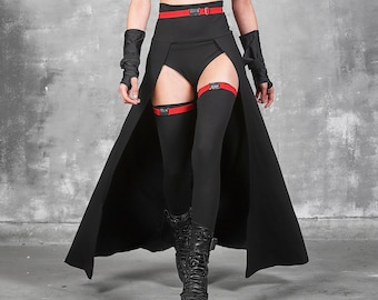 Black Ninja Skirt Costume: High-Waisted Halloween Outfit