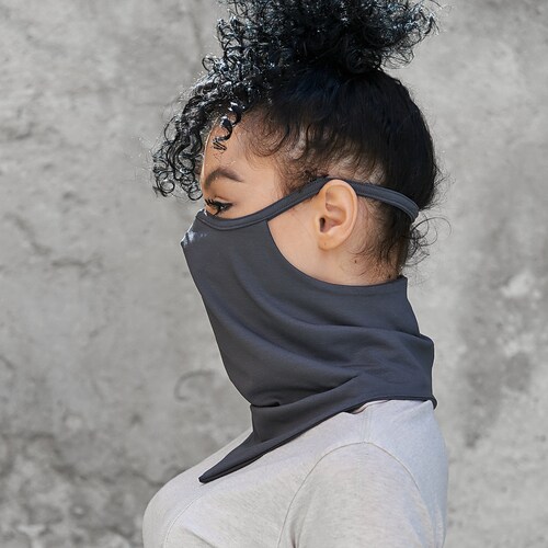 Neck Gaiter Women Gray Scarf Mask Gaiter Face Mask Winter Etsy
