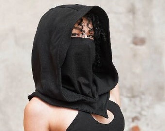 Écharpe À Capuche, Masques Déguisements, Déguisement D'halloween Pour Femme, Cagoule D'assassin, Costume De Ninja, Cagoule Pour Femme, Cagoule À Capuche, Masque Complet, Cagoule Rave