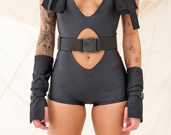 Ceinture noire, tenue de rave sexy, ceinture avec seau, ceinture réglable, ceinture de rave, accessoires de rave, tenue de festival, accessoires de festival, tenues de rave