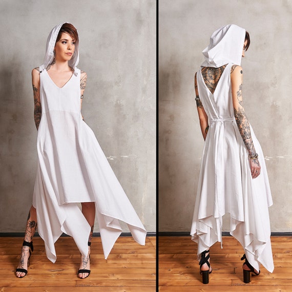 Boho Wedding Dress Beach Wedding Dress Linen Elfic Dress Etsy