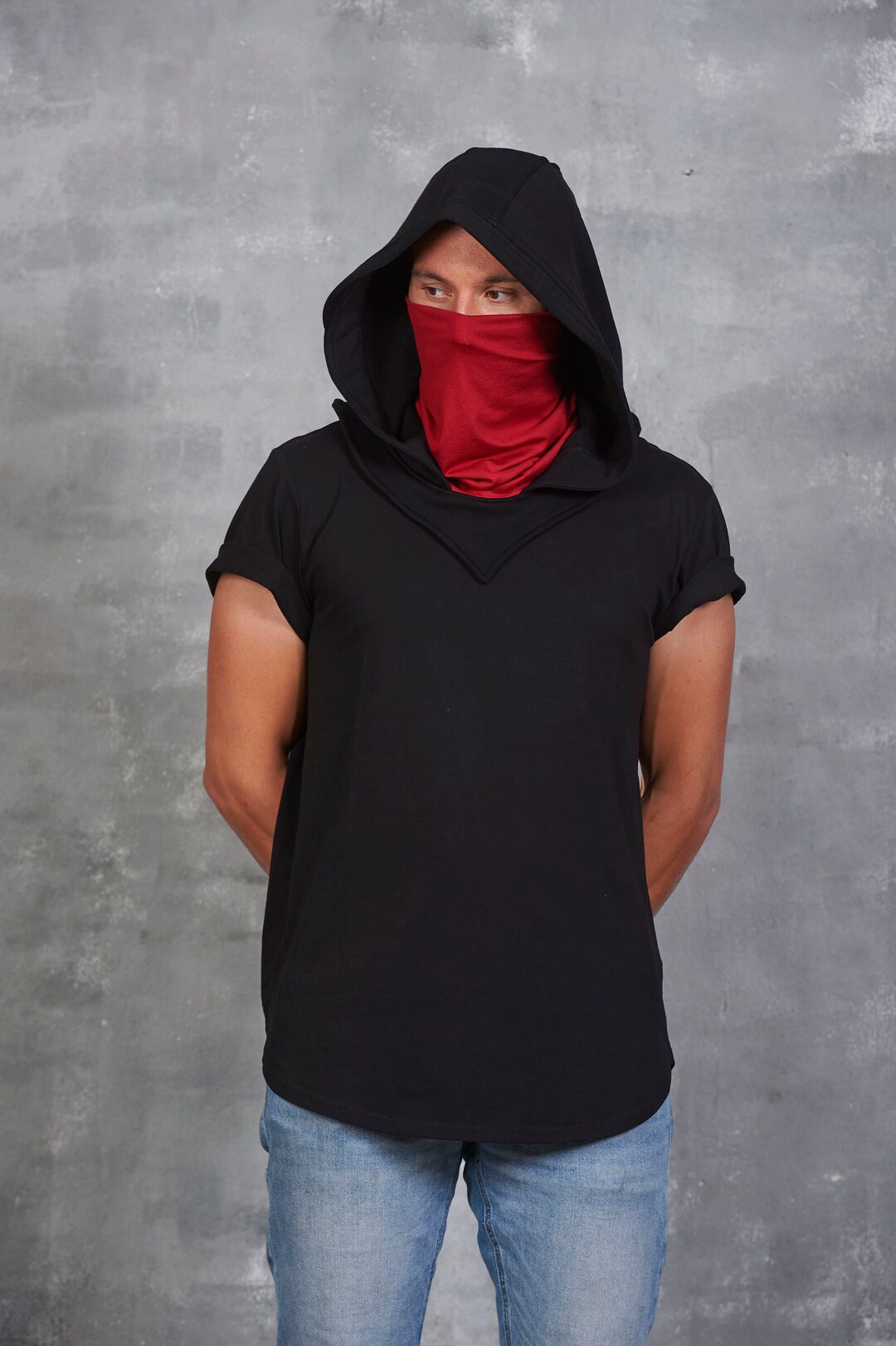 Assassin Hood Men, Ninja Hood, Halloween Mask, Men's Halloween Hood ...