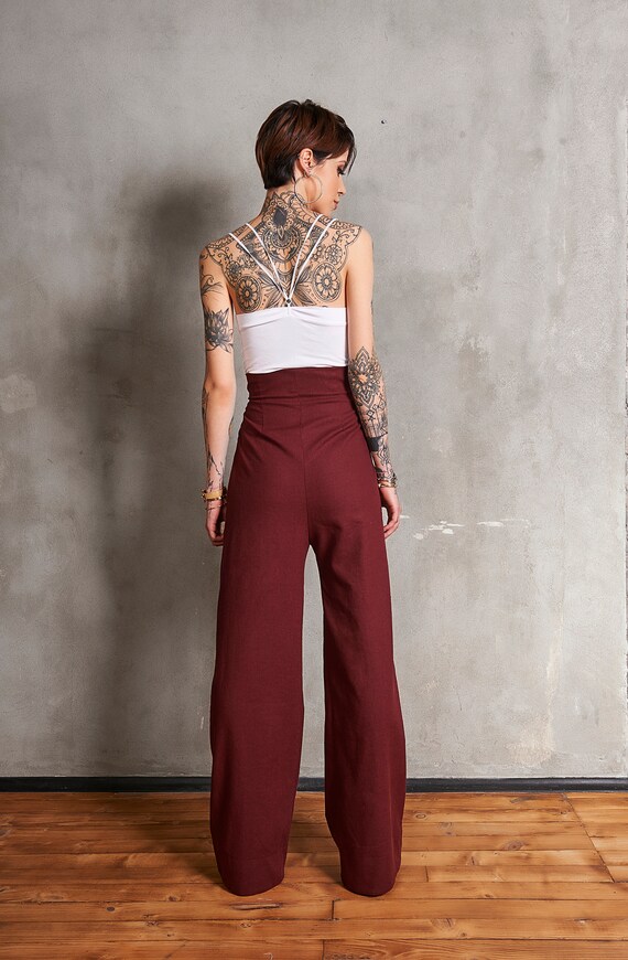 Pantalon palazzo pantalon large pantalon taille haute pantalon