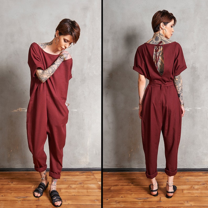 linen harem jumpsuit