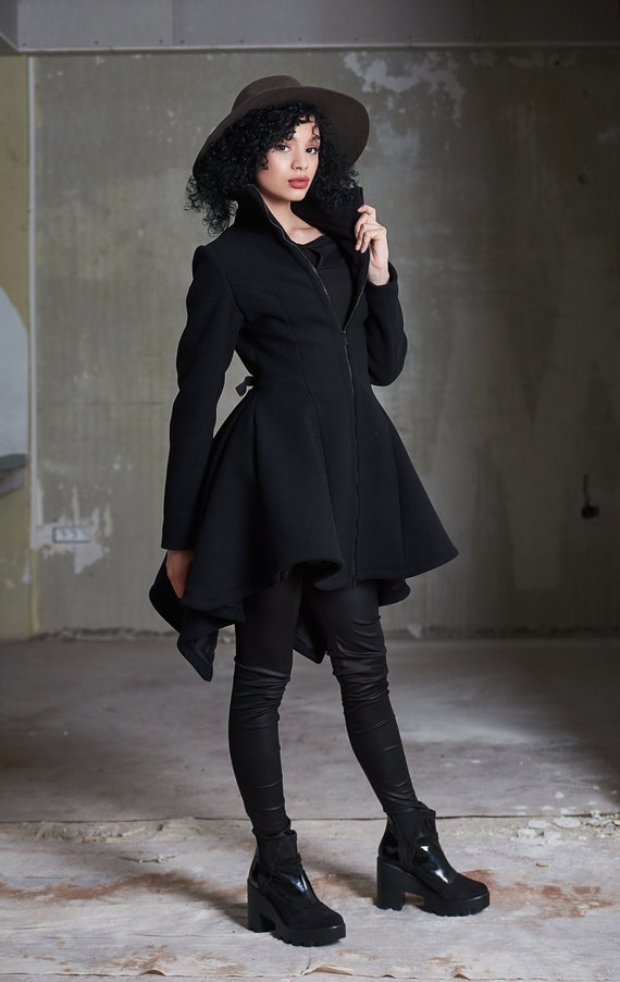 fitted wool coat womens