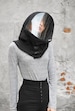 Fully Closed Face Shield, Cowl Hood Scarf, Hooded Face Shield, Adult Hood Face Shield, Full Zipper Face Shield Hood, Infinity Scarf Hood 