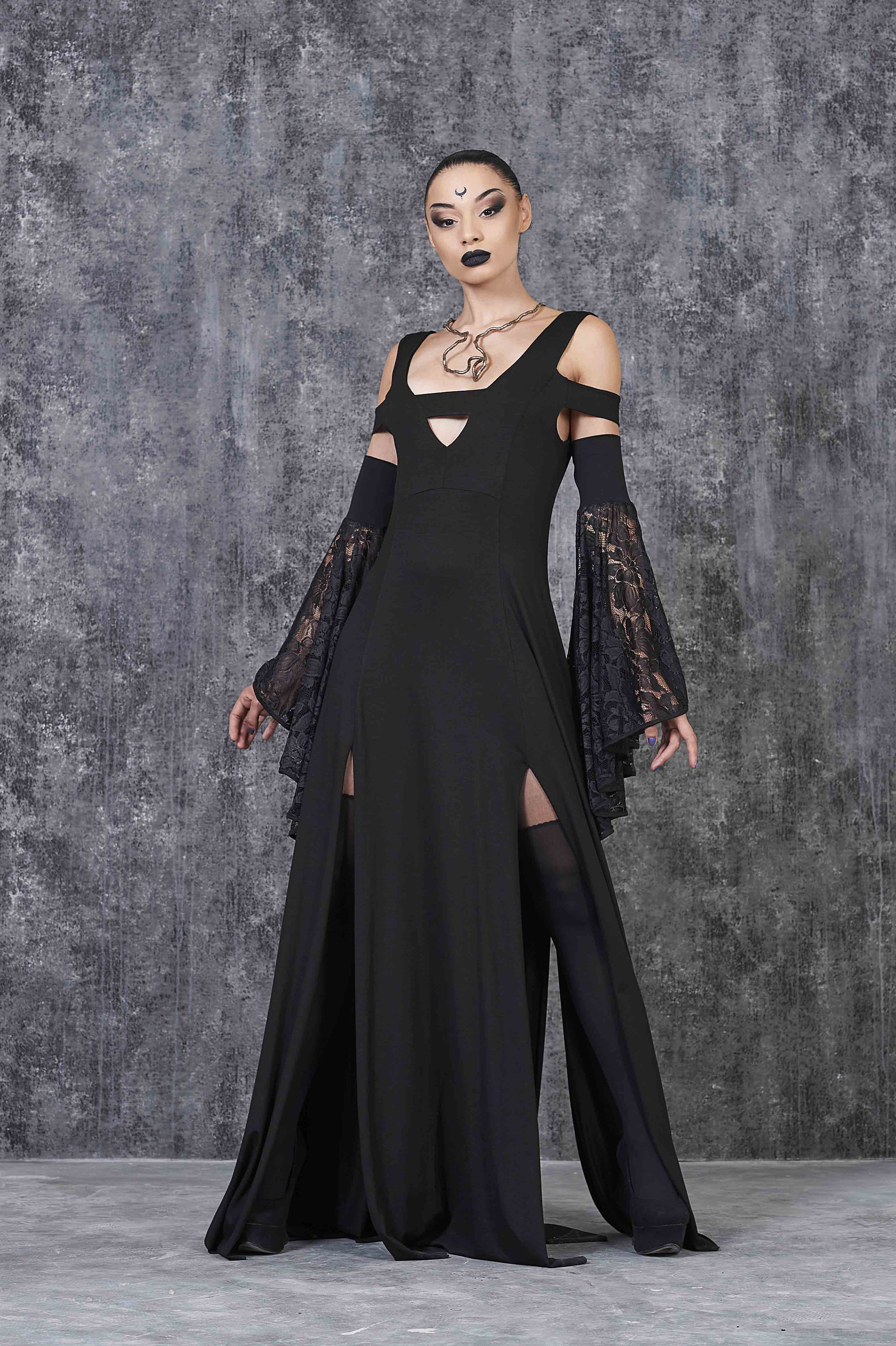Halloween Dress Woman, Sexy Witch Dress, Halloween Costume Woman, Black  Lace Goth Dress, Vampire Dress, Vampire Costume, Long Goth Dress -   Canada