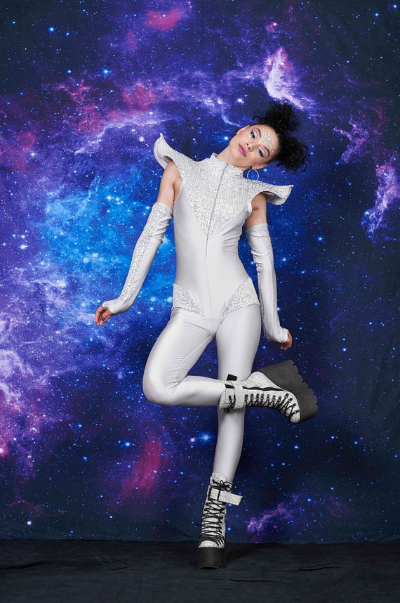 Alien Costume Woman, Halloween Costume Woman, Sexy Halloween Costume, Alien  Bodysuit, Halloween Bodysuit, Sequin Bodysuit, Festival Bodysuit 