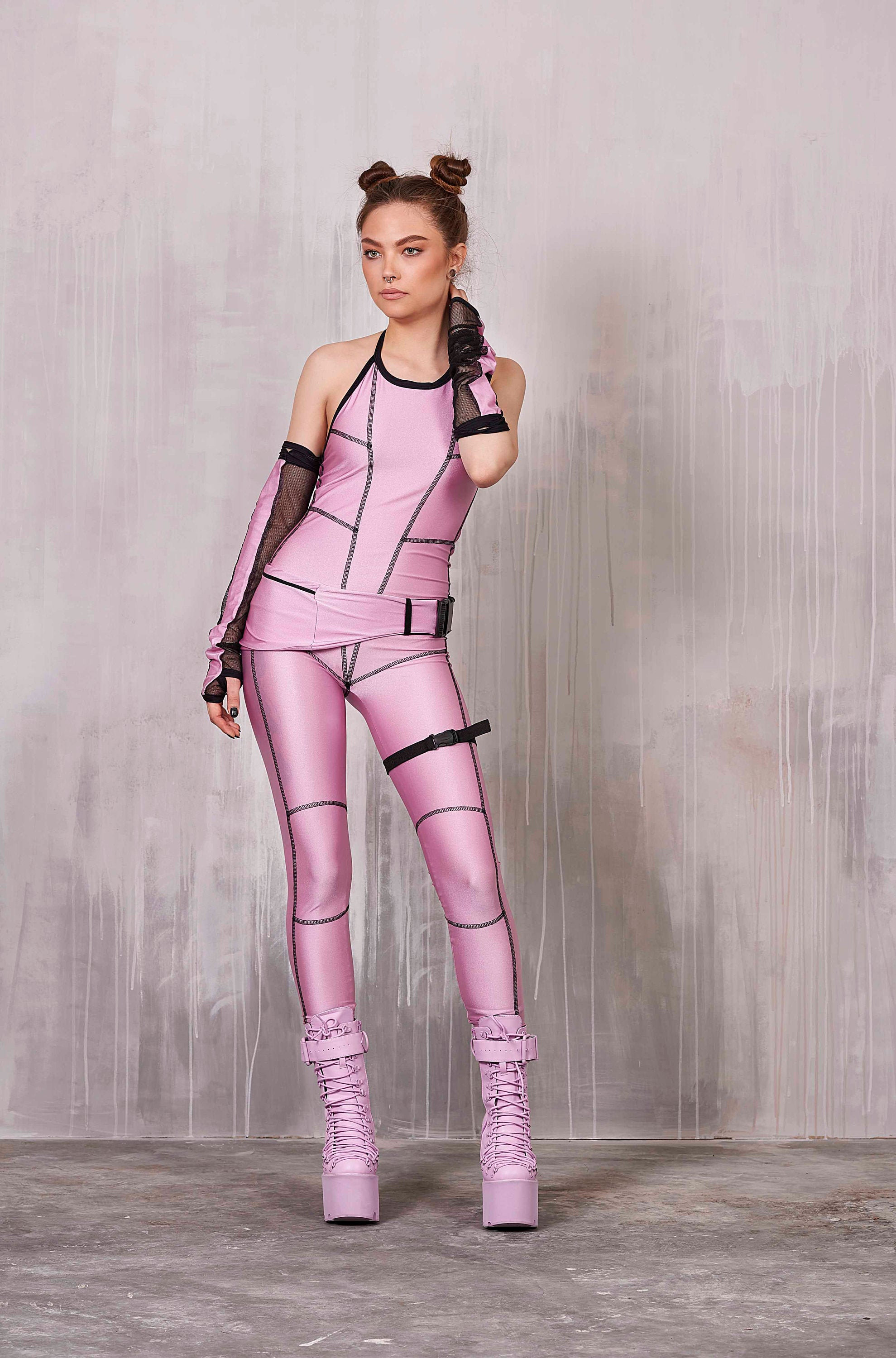 Kawaii Clothing Cyberpunk Clothing Pink Bodysuit Festival - Etsy UK