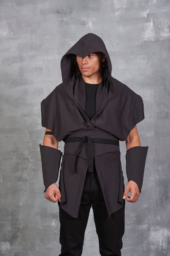 Cosplay.fm Disfraz de ninja negro para hombre de Halloween